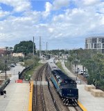  Northbound Tri-Rail heading away from WPB Depot toward Magonia Park